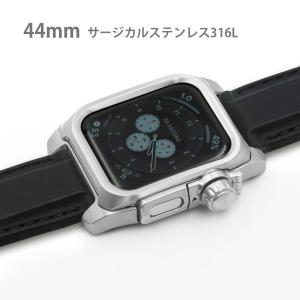 AppleWatch4,5,6用  44mmケース 心電図App対応 FACTRON Next for AppleWatch6 サージカルステンレス316L シリコンラバーバンド FA-W-054｜factron