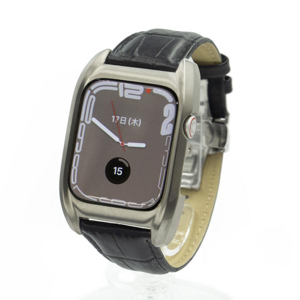 Apple Watch 7&amp;8 45mm、41mm用 高級アップルウォッチケース チタニウム削り出し...