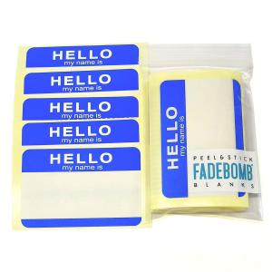 単色50枚セット】FADEBOMB ''HELLO my name is'' Name Badge