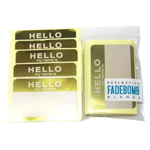 FB-Metallic-Hello Name Badge Label【HELLO my name i...