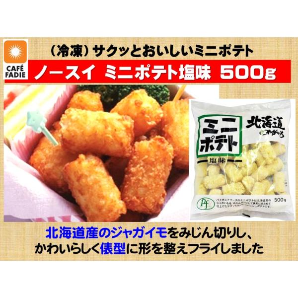 ミニ フライド ポテト 冷凍 塩味 500g ぽてと 北海道産 みじん切り 俵型 冷凍食品 ノースイ