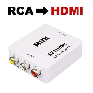 RCA to HDMI 変換コンバーター 変換 コンバーター コンポジット AV rcaケーブル 出力 変換器 アダプタ アダプター 変換アダプタ PS1 PS2｜fafe