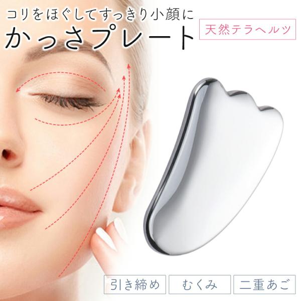 かっさ テラヘルツ 羽根型 かっさプレート テラヘルツ鉱石マッサージ 美容 健康 リンパ 小顔 健康...
