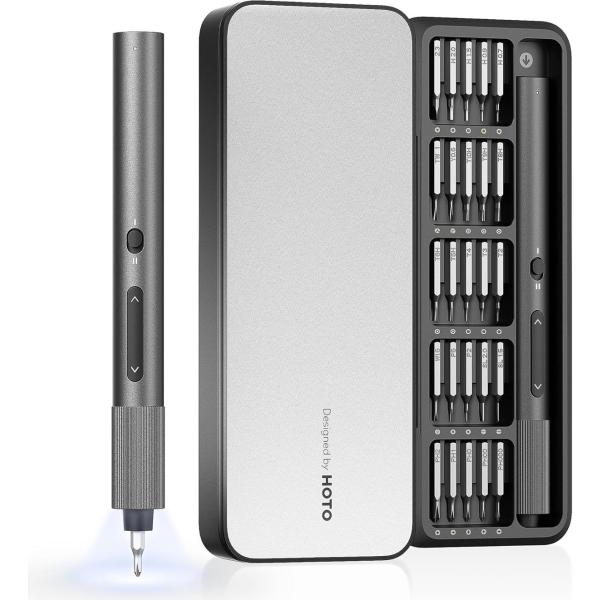 HOTO 25in1 電動ドライバーセット ADV 25本精密ビット 2段トルク LEDライト搭載 ...