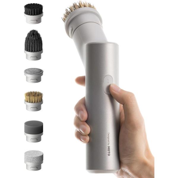 HOTO 電動キッチンスクラバー 電動 掃除ブラシ コードレス IPX7防水 6種類替えブラシヘッド...