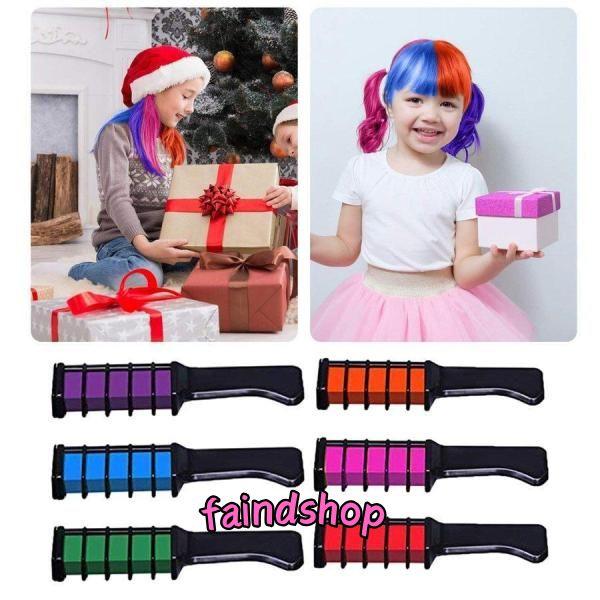 新ヘアチョーク櫛一時的な高輝度ヘアカラー染料女の子の子供のため髪のための誕生日パーティーコスプレdi...