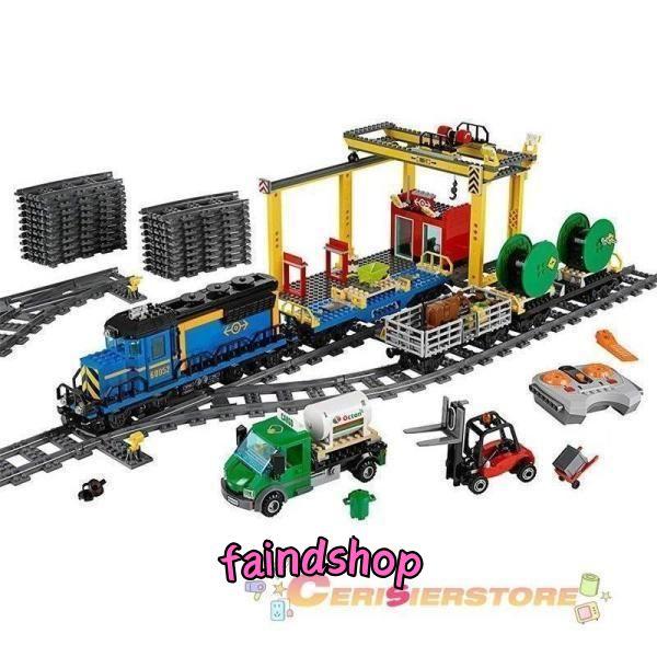 レゴ シティ カーゴトレイン 互換品 クリスマス プレゼント 60052