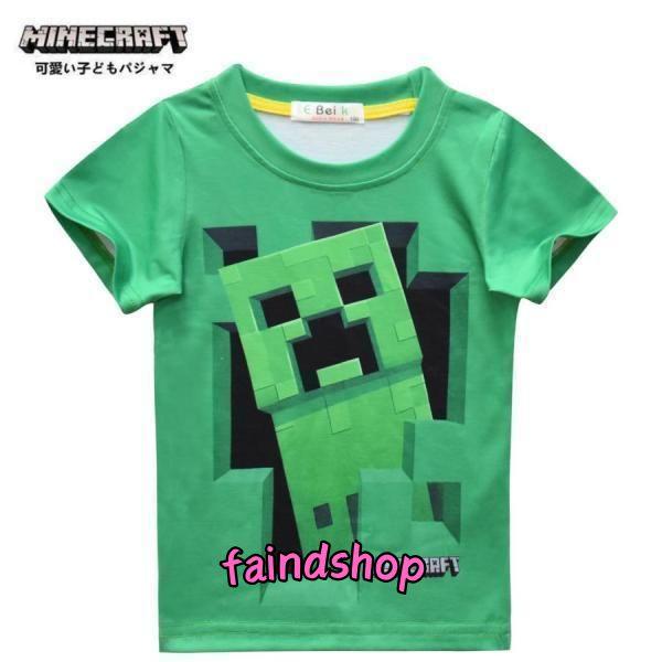 Tシャツ マイクラ クリーパー ジャージ 総柄 モザイク 半袖 MINECRAFT マインクラフト ...