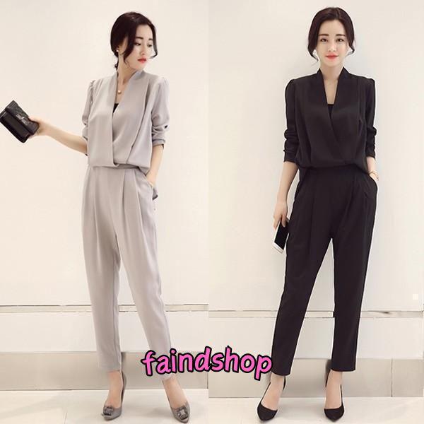 [] かっこいい パンツドレス 袖あり セットアップ パーティードレス 結婚式 お呼ばれ ドレス 服...