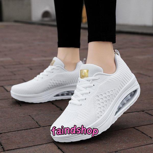 厚底スニーカー レディース ダイエットシューズ ナースシューズ 姿勢矯正 厚底 船型底 5cm ウォ...