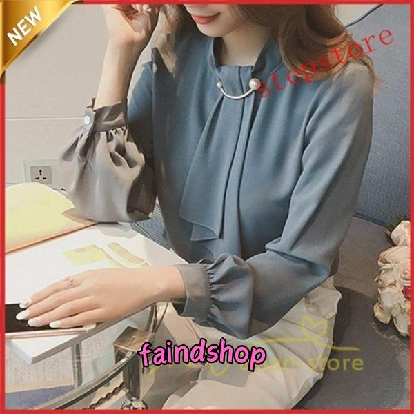 長袖ブラウス レディース 秋物 シャツレディース ブラウスシャツ オフィス シフォンブラウス 30代...