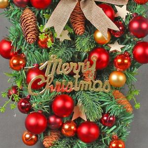 フラワーリース クリスマスリース 花輪 スワッ...の詳細画像3