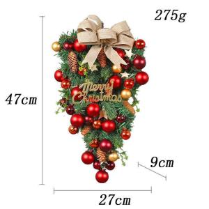 フラワーリース クリスマスリース 花輪 スワッ...の詳細画像4