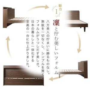 脚付 セミダブル ベッド フレーム 単品 すの...の詳細画像1