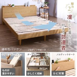 脚付 セミダブル ベッド フレーム 単品 すの...の詳細画像5