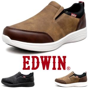 EDWIN（エドウィン） カジュアルシューズ 紐なし スリッポン メンズ