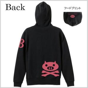 ドクロ おもしろ ブタ パーカー ジップアップ...の詳細画像2
