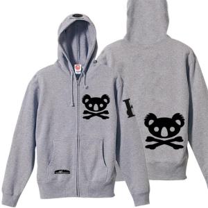 ドクロ おもしろ コアラ パーカー ジップアップ...の商品画像