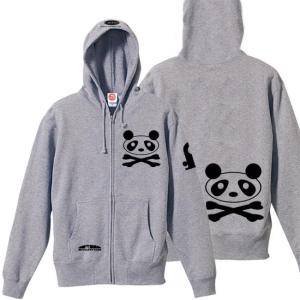 ドクロ おもしろ パンダ パーカー ジップアップ...の商品画像