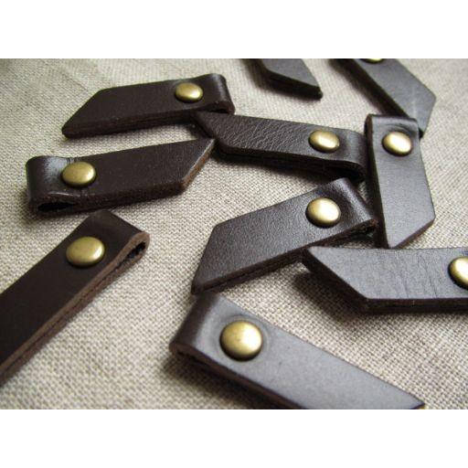 本革タグパーツ（こげ茶）