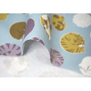 10cm単位 オックス生地 まん丸猫とまん丸お...の詳細画像1