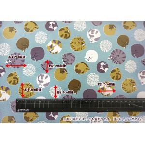 10cm単位 オックス生地 まん丸猫とまん丸お...の詳細画像4