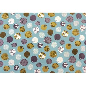 10cm単位 オックス生地 まん丸猫とまん丸お...の詳細画像3