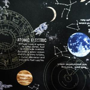 オックス 生地 宇宙 星座羅針盤 シルバーラメ...の詳細画像4