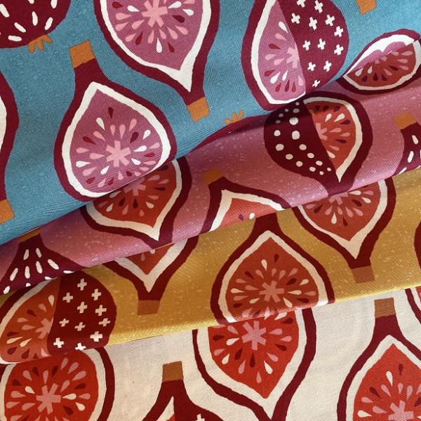 シーチング生地 オーガニック イチジク 綿100% 果実 北欧風 おしゃれ かわいい ｕｎ/ｎｏ 手...