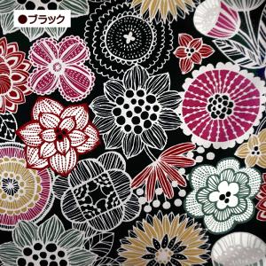 10cm単位 オックス 生地 北欧風 大輪の花...の詳細画像5
