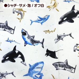 オックス 生地 シャチ サメ 海の泡 鮫 さめ...の詳細画像3