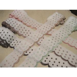 ドット柄の綿レース（マリアンヌ）2.5ヤードパック