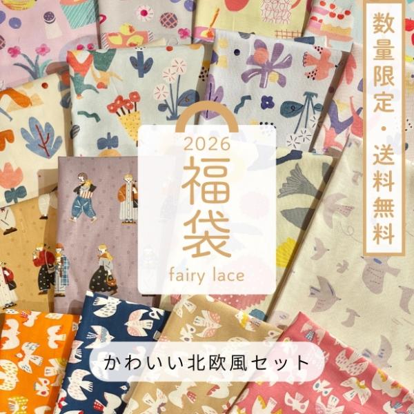 ネコポス便送料無料 シーチング 生地 オックス 生地  かわいい 北欧風 セット 福袋 カットクロス...