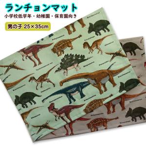 巾着 /中/ お弁当箱入れ 1点 完成品 恐竜大行進 恐竜柄 男の子 入園