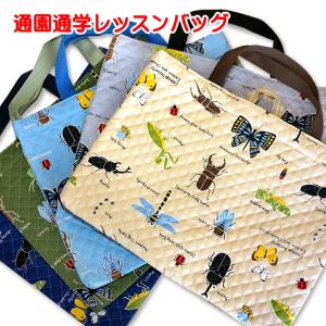 巾着 昆虫大行進 体操着入れ 昆虫柄 完成品 1点 男の子 着替え袋 巾着