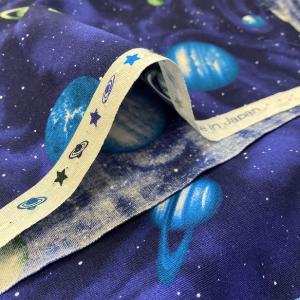 CBポプリン 生地 宇宙と惑星 土星 宇宙 銀...の詳細画像2