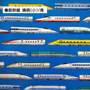 オックス 生地 新幹線 横柄 乗り物柄 綿10...の詳細画像3