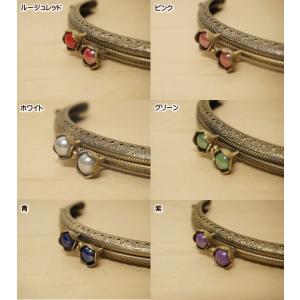 お花の 玉付き がま口 口金 小 12.6cm...の詳細画像1