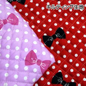 キルティング 生地 水玉 リボン 柄 ドット リ...の商品画像