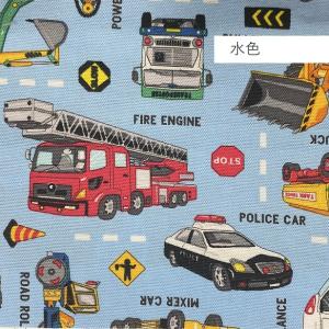 オックス 生地 働く車 と標識 男の子 おしゃ...の詳細画像3