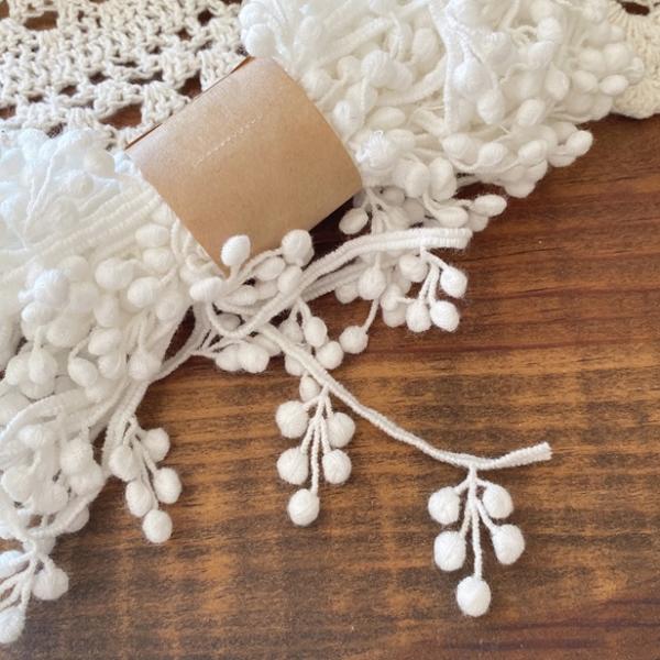 ケミカルレース 綿 アクセサリーレース 5ヤードパック (木の実) レース