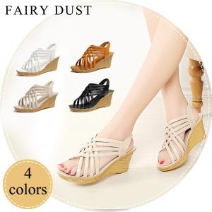 送料無料！在庫一掃！ウェッジサンダル レディース 歩きやすい 厚底サンダル レースウェッジソール サマーサンダル シューズ 一部入荷済み 防水台 夏