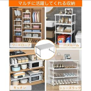 押し入れ 伸縮 収納棚 収納ラック 食器棚 整...の詳細画像5