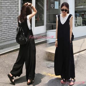 サロペット オーバーオール  パンツ レディース九分丈