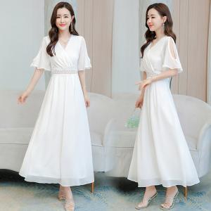 白 ワンピース シフォンの商品一覧 通販 Yahoo ショッピング