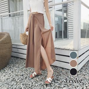 ズボン レディース 40代 30代 50代 春夏 プリーツ ロング