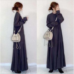 シャツワンピース レディース 40代 キレイめ マキシ丈ワンピース 春夏 長袖ワンピース 綿麻混 通勤ドレス オシャレ 上品 着痩せ