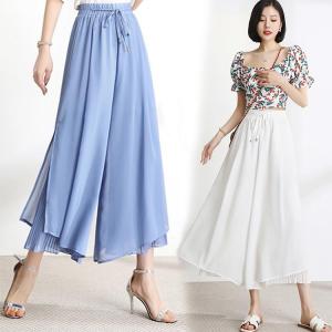 パンツ レディース ワイトパンツ 春夏 薄手 九分丈