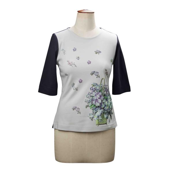 FairyStyle(フェアリースタイル) バイカラーTシャツ（シルバー×ネイビー） 689920-...