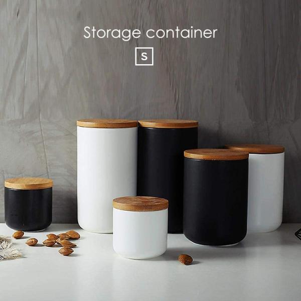 キャニスター 調味料入れ 調味料ストッカー コーヒー 密閉 陶器 260ml 保存容器 密閉容器 北...
